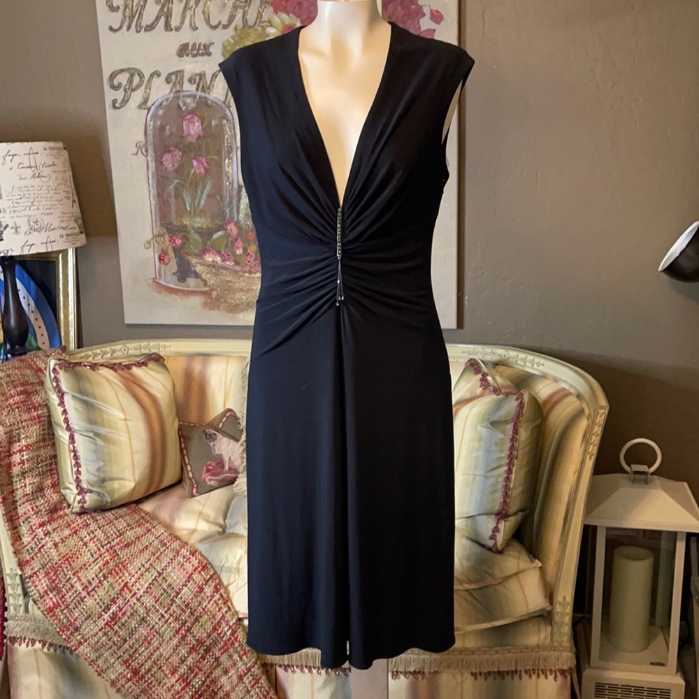 Laundry Shelli Segal Black Cocktail Dress 10 NWT